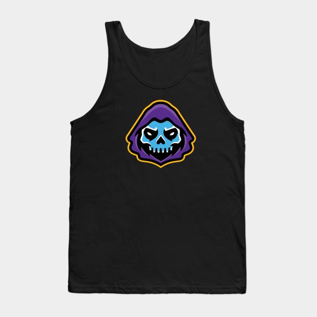 Reap Victory with our Grim Reaper Sports Mascot T-shirt - Unique Athletic Apparel Tank Top by CC0hort